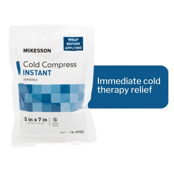 McKesson Instant Cold Pack General Purpose Plastic / Calcium Ammonium Nitrate / Water Disposable 24 Case - Image 2