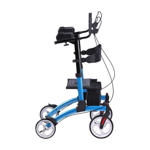 4 Wheel Rollator drive™ Upright Walker Blue Aluminum Frame - Image 2