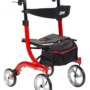 4 Wheel Rollator drive™ Nitro Red 36 to 41 Inch Handle Height with 23-1/2 Inch Seat Height Adjustable / Tall / Folding Aluminum Frame