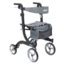 4 Wheel Rollator drive™ Nitro Black 36 to 41 Inch Handle Height with 23-1/2 Inch Seat Height Adjustable / Tall / Folding Aluminum Frame