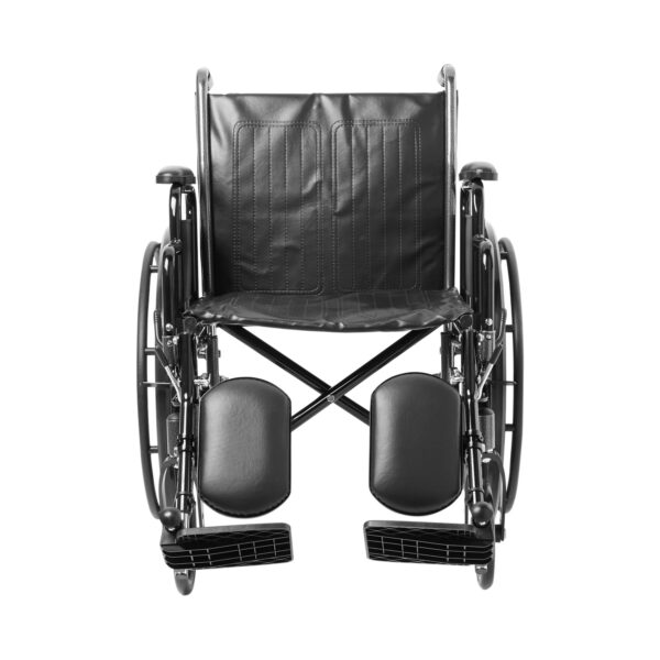 Wheelchair McKesson Dual Axle Desk Length Arm Swing-Away Elevating Legrest Black Upholstery 20 Inch Seat Width Adult 350 lbs. Weight Capacity - Image 2