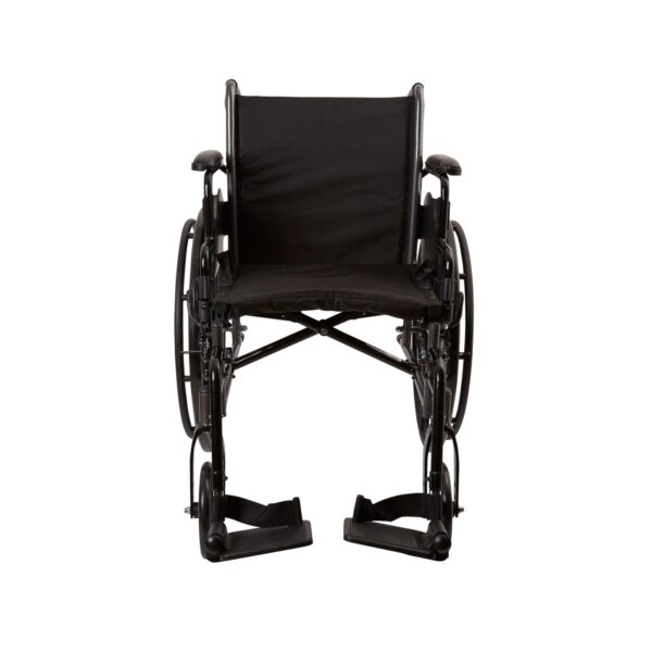 Lightweight Wheelchair McKesson Dual Axle Desk Length Arm Swing-Away Footrest Black Upholstery 18 Inch Seat Width Adult 300 lbs. Weight Capacity - Image 2