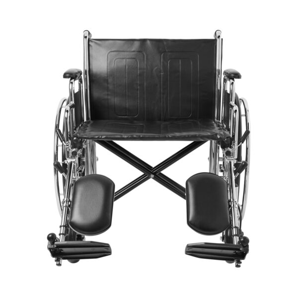 Bariatric Wheelchair McKesson Dual Axle Desk Length Arm Swing-Away Elevating Legrest Black Upholstery 24 Inch Seat Width Adult 450 lbs. Weight Capacity - Image 2