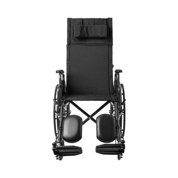 Reclining Wheelchair McKesson Desk Length Arm Swing-Away Elevating Legrest Black Upholstery 18 Inch Seat Width Adult 300 lbs. Weight Capacity - Image 2