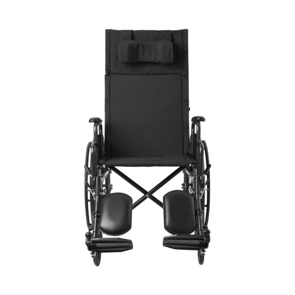 Reclining Wheelchair McKesson Desk Length Arm Swing-Away Elevating Legrest Black Upholstery 20 Inch Seat Width Adult 350 lbs. Weight Capacity - Image 3