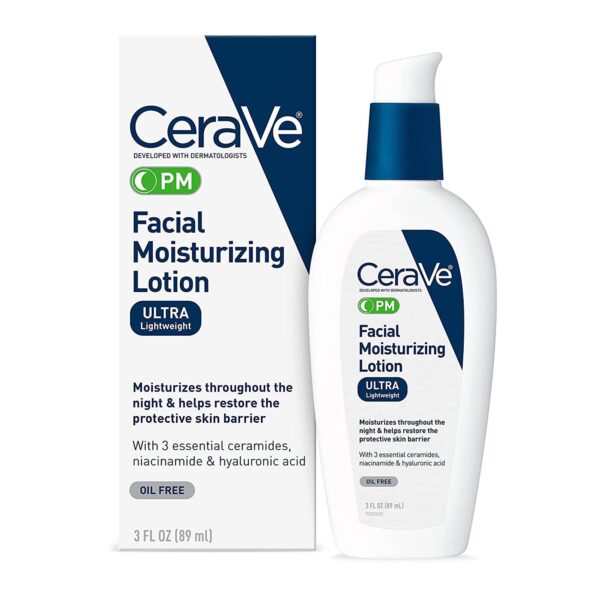Facial Moisturizer CeraVe® PM 3 oz. Pump Bottle Unscented Lotion - Image 4