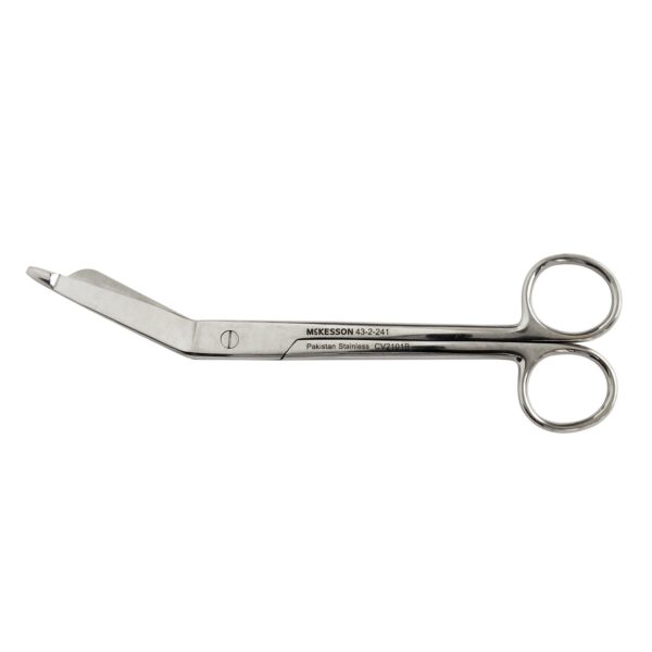 Bandage Scissors McKesson Lister Office Grade Stainless Steel NonSterile Finger Ring Handle Angled Blunt Tip / Blunt Tip - Image 5