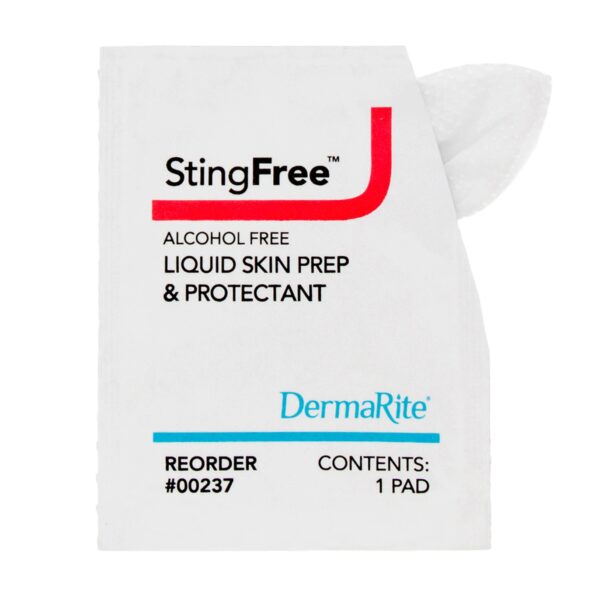 Skin Barrier Wipe StingFree™ Alcohol-Free Liquid Skin Prep & Shield Hexamethyldisiloxane / Decamethylcyclopentasiloxane Individual Packet NonSterile - Image 3